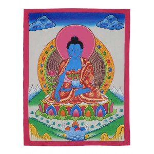 Thangka Medizinbuddha 34 x 44 cm