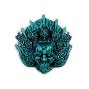 Mahakala Maske 14 cm Resin  türkis