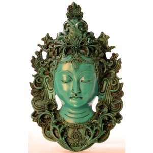 Tara Maske 30 cm Resin türkis