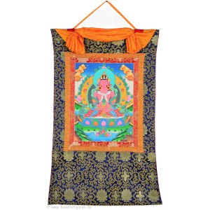 Thangka Amitayus Buddha des langen Lebens 72 x 112 cm