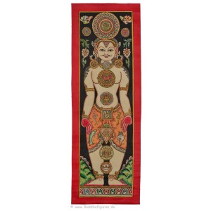 Tibetischer Medizin Yoga Thangka Chakra 61 x 21cm