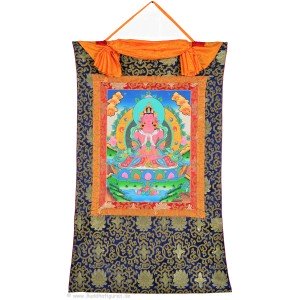 Thangka Amitayus Buddha des langen Lebens 72 x 112 cm
