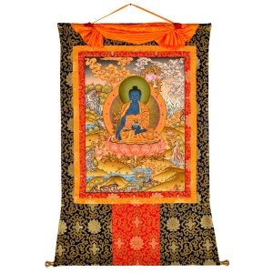 Thangka Medizinbuddha 99 x 128 cm